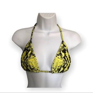 Snake Print Bikini Top Womens Size M